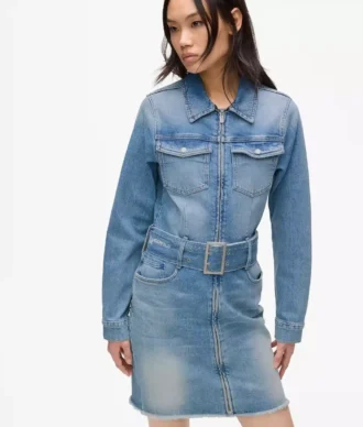 Vestido vaquero con cinturón