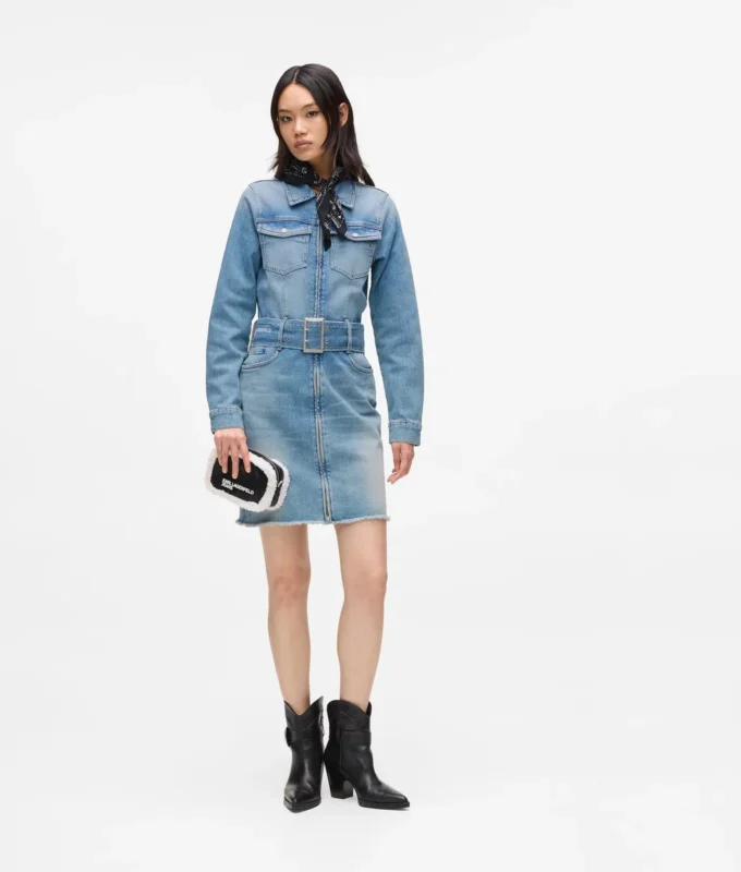 Vestido vaquero con cinturón