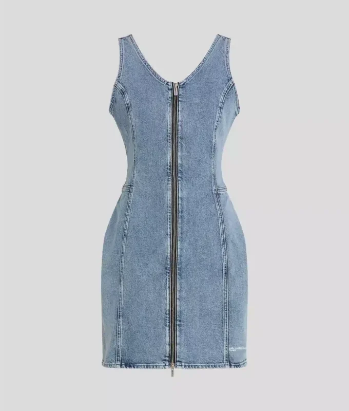 VESTIDO VAQUERO CON CUELLO EN V VESTIDO VAQUERO CON CUELLO EN V