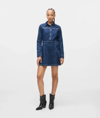 Vestido vaquero con tachuelas