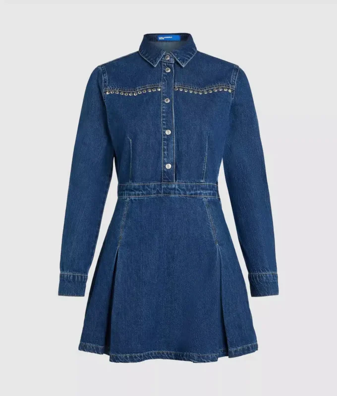 Vestido vaquero con tachuelas Vestido vaquero con tachuelas
